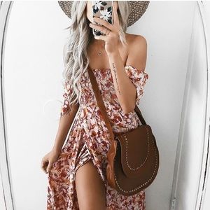 Floral Off-Shoulder Maxi Dress